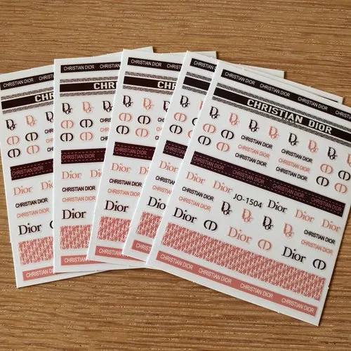 1 carte stickers ongles logos (482.7013)