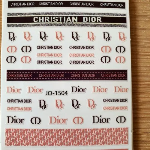 1 carte stickers ongles logos (482.7013)
