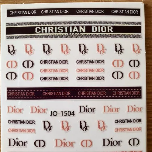 1 carte stickers ongles logos (482.7013)