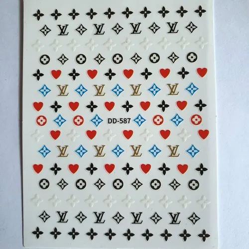 1 grande carte stickers logos marque de luxe.(482.1224)